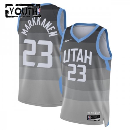 Camiseta Niños Utah Jazz Lauri Markkanen 2025-26 Nike City Edition Gris Swingman Camiseta Niños Utah Jazz Lauri Markkanen 2025-26 Nike City Edition Gris Swingman